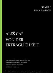 Aleš Čar: Von der Erträglichkeit, Individual sample translation