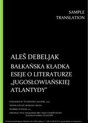 Aleš Debeljak: Bałkańska kładka, Individual sample translation