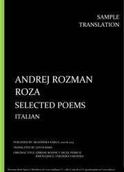 Andrej Rozman Roza: Selection of Poems, Italian, Individual sample translation