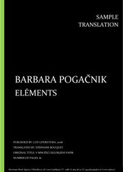 Barbara Pogačnik: Eléments, Individual sample translations