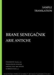 Brane Senegačnik: Arie Antiche, Serbian, Individual sample translation