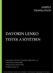 Davorin Lenko: Testek a sötétben, Individiual sample translation