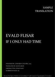 Evald Flisar: If I only had time, Individual sample translation