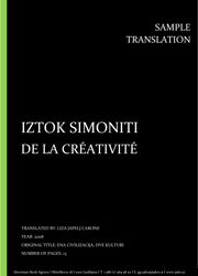 Iztok Simoniti: De La Créativité, Individual sample translation