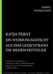 Katja Perat: Ein Widmungsgedicht, Individual sample translation