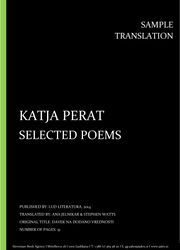 Katja Perat: Selected Poems, English, Individual sample translation