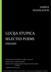 Lucija Stupica: Selected Poems, English, Individual sample translation