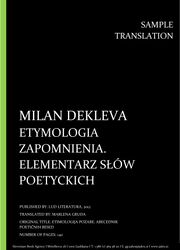 Milan Dekleva: Etymologia zapomnienia, Individual sample translation