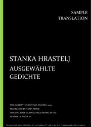 Stanka Hrastelj: Ausgewählte Gedichte, Individual sample translation by Tanja Petrič