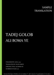 Tadej Golob: Ali Boma Ye, English, Individual sample translation