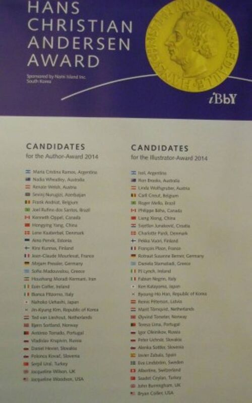 Seznam kandidatov za Andersenovo nagrado 2014